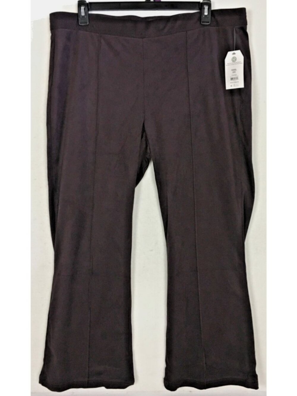Time and Tru Flair Suede Pants Size XXXL 22 Dark Brown High Rise Pull On New